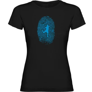 Kruskis T-shirt à Manches Courtes Football Fingerprint Black 2XL Femme