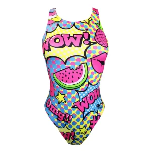 Turbo Traje De Baño Cool Comic Yellow L