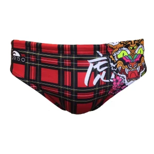 Turbo Bañador Slip Tartan Tiger Red 2XL