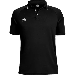 Umbro Polo à Manches Courtes Torch Black / White 8 Années Garçon