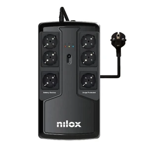 Nilox Ups Nxgclio8501x5v2 Office Premium Line Interactive 850va Black One Size unisex