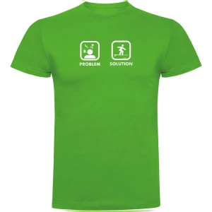 Kruskis T-shirt à Manches Courtes Problem Solution Surf Green M Homme