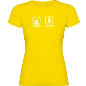 Kruskis T-shirt à Manches Courtes Problem Solution Train Yellow 2XL