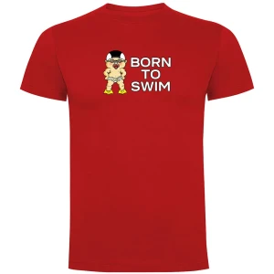 Kruskis Camiseta De Manga Corta Born To Swim Red S