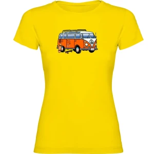 Kruskis T-shirt à Manches Courtes Hippie Van Skate Yellow XL Femme