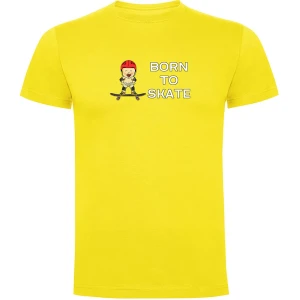 Kruskis T-shirt à Manches Courtes Born To Skate Yellow XL Homme