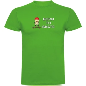 Kruskis T-shirt à Manches Courtes Born To Skate Green 3XL Homme