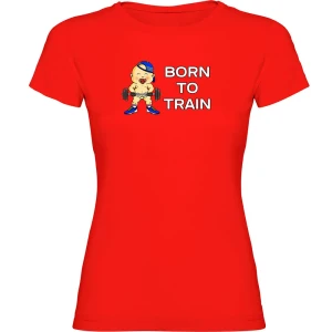 Kruskis T-shirt à Manches Courtes Born To Train Red XL