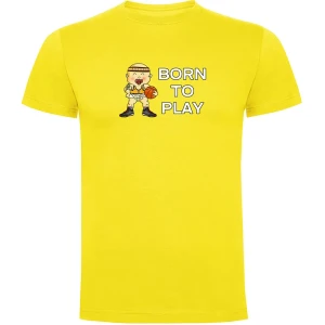Kruskis T-shirt à Manches Courtes Born To Play Basketball Yellow L Homme