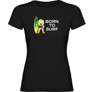 Kruskis T-shirt à Manches Courtes Born To Surf Black M Femme