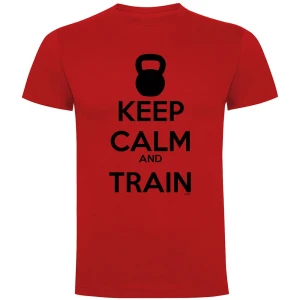 Kruskis T-shirt à Manches Courtes Keep Calm And Train Red XL