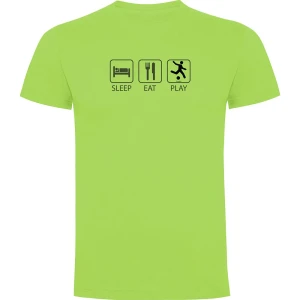 Kruskis T-shirt à Manches Courtes Sleep Eat And Play Football Light Green XL Homme