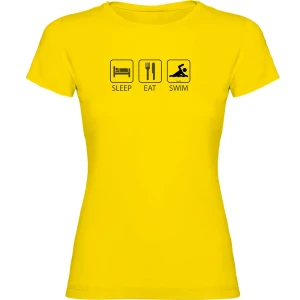 Kruskis T-shirt à Manches Courtes Sleep Eat And Swim