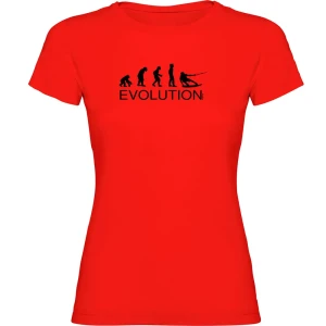 Kruskis T-shirt à Manches Courtes Evolution Wake Board Red 2XL Femme