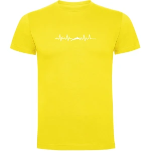 Kruskis Camiseta De Manga Corta Swimming Heartbeat Yellow S