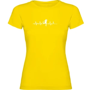 Kruskis T-shirt à Manches Courtes Soccer Heartbeat Yellow M Femme