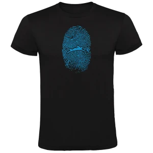Kruskis Camiseta De Manga Corta Swimmer Fingerprint Black 2XL