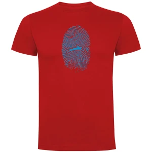 Kruskis Camiseta De Manga Corta Swimmer Fingerprint Red S