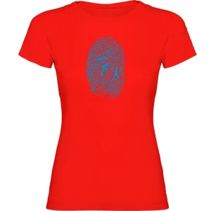 Kruskis Camiseta De Manga Corta Triathlon Fingerprint Red S