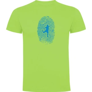 Kruskis T-shirt à Manches Courtes Football Fingerprint Light Green S Homme