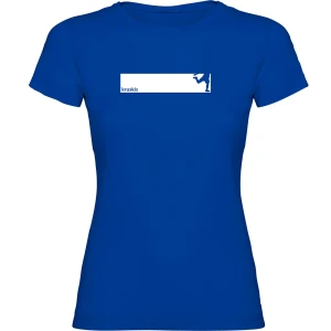 Kruskis T-shirt à Manches Courtes Football Frame Royal Blue XL Femme