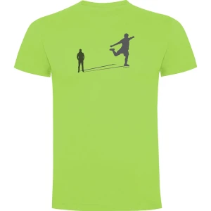 Kruskis T-shirt à Manches Courtes Football Shadow Light Green S Homme