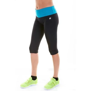 Joluvi Pantalon 3/4 Plex Black / Ocean Blue M