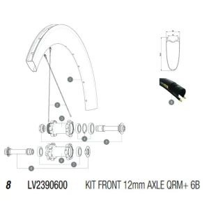 Mavic Axe De Moyeu Avant Qrm+ 6b Disc