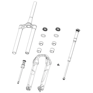 Rockshox Ressort Solo Air Xc30 A1-a3/30 A1-suspension Pneumatique Argent