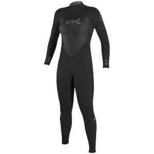 O´neill Wetsuits Combinaison En Néoprène à Manches Longues Et Fermeture éclair Dans Le Dos Pour Femme Epic 5/4 Mm Black / Black / Black 14 Femme