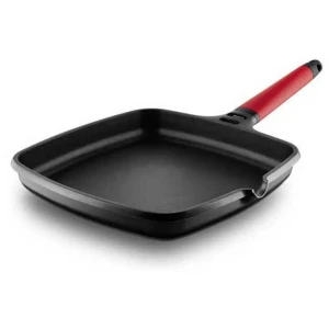 Castey Gril à Induction Avec Poignée Amovible 27x27 Cm Black / Red One Size