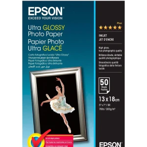 Epson Papier Photo Ultra Brillant 50 Feuilles 300gr 13x18 Cm One Size unisex