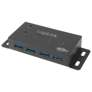 Logilink Hub Usb 3.0 4 Port Black One Size unisex