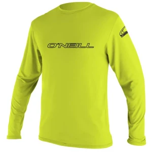 O´neill Wetsuits Rash Guard Manches Longues Basic Skins Lime S Homme