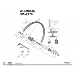 Shimano Corps De Roue Libre Deore Xt Wh-m8100