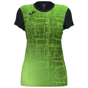 Joma T-shirt à Manches Courtes Elite Viii Black / Green Fluor S Femme