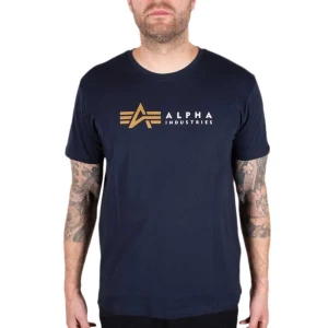Alpha Industries T-shirt à Manches Courtes Label Rep.Blue 2XL Homme