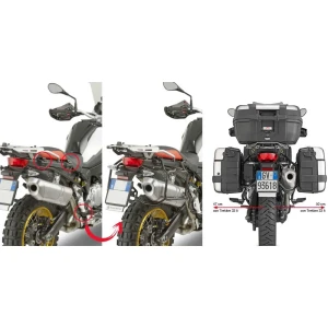 Givi Fijaciones De Maletas Laterales Monokey/retro Fit Rapid Release Bmw F 750 Gs&f 850 Gs/adventure Black One Size