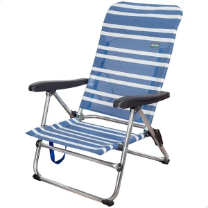 Aktive Silla Plegable 5 Posiciones Baja 61x50x85 Cm Blue / White One Size