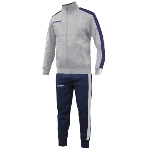 Givova Survêtement Rev S Light Grey / Blue L Homme