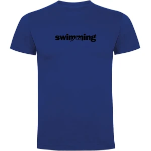 Kruskis Camiseta De Manga Corta Word Swimming Royal Blue XL