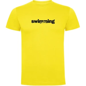 Kruskis Camiseta De Manga Corta Word Swimming Yellow 3XL