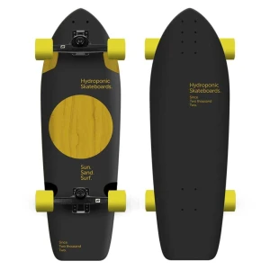 Hydroponic Surfskate Square 30´´ Lunar Black / Yellow 10 Pouces unisex
