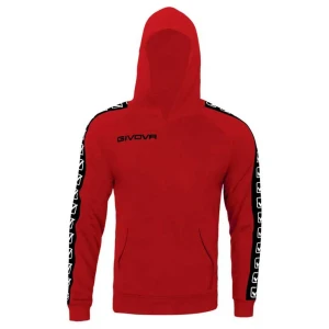Givova Sweat à Capuche Terry Band Red 4XL Homme