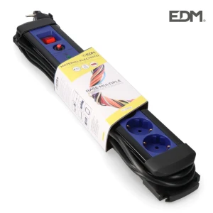 Edm Multiprise Avec 6 Prises Interrupteur 3 M 16a Blue / Black One Size unisex
