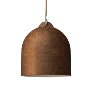 Creative Cables Suspension Luminaire Textile Bell M 1.2 M Rust / White One Size