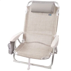 Aktive Silla Plegable De Playa De Aluminio Multiposición Beige One Size