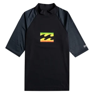 Billabong Rash Guard Manches Courtes Team Wave Rasta S Homme
