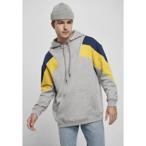 Urban Classics Sweat-shirt Oversize 3-tone Grey / Brown Light / Dark Blue L Homme