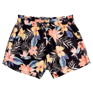Roxy Short Rainbow Shower Anthracite Rg Tropical Breeze 16 Années Fille